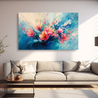 Abstract Painting with Flowers